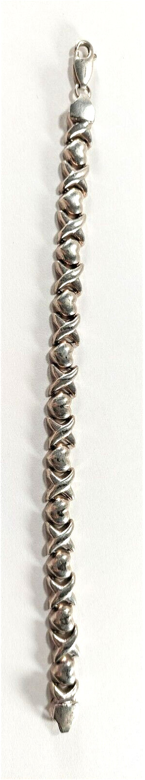 Italy 925 sterling 7 1/16 inch hugs and kisses bracelet