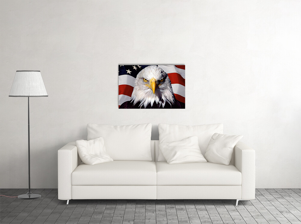 Vvovv Wandbild „American Flag Mit Adler“ – Leinwand, 5-teilig, Ca. 152 X 81 Cm, Moderner Wandschmuck