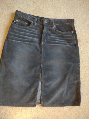 Express Jeans Women's Gray Corduroy Stretch Skirt Size 5/6