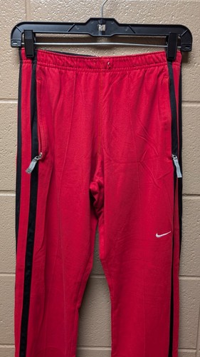 Nike Boys Dri Fit Jogger Size XS Pants Red With Black Zipper Pocket - Picture 3 of 7