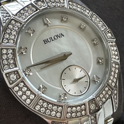 Orologio Bulova Cristallo In Acciaio Inossidabile 96L291 - Cassa E Bracciale In Acciaio, Quadrante Bianco, Quarzo - 4