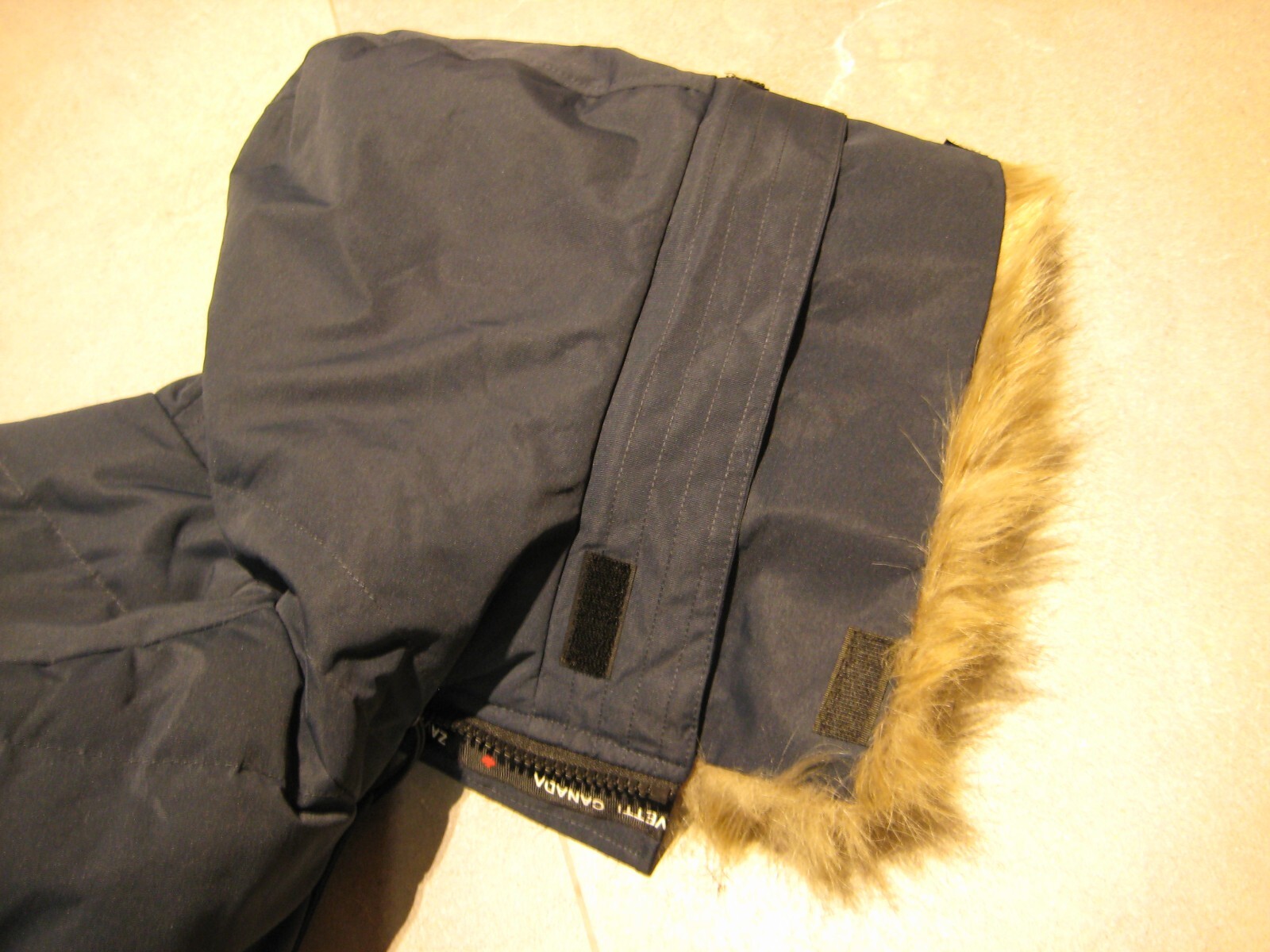 Zavetti Mens Small S Oshawa Puffer Parka Hooded Jacket Coat Navy Blue EXCELLENT image 7