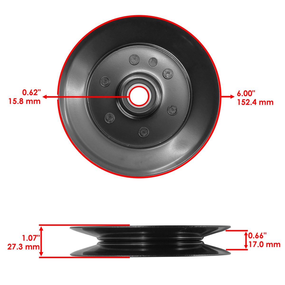 Caltric Deck Idler Pulley For Exmark Lazer Z AS XS 60