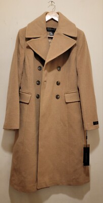 Manteau En Laine Camel Carven Taille 40 FR - Double Boutonnage - Occasion Excellent état (peu Porté)