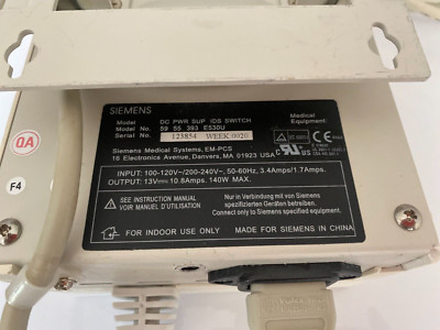 SIEMENS DRAGER DC PWR SUP IDS SWITCH 59 55 393 - E530U UNIVERSAL POWER SUPPLY
