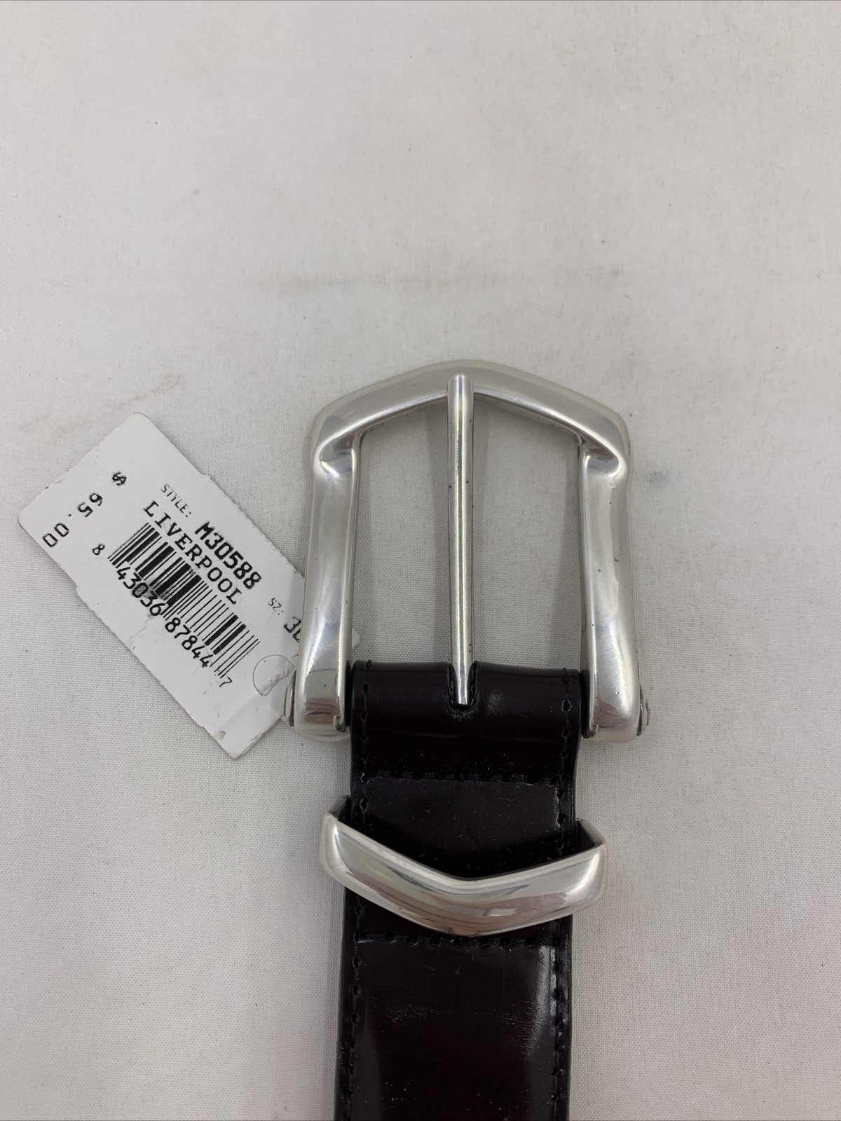 Brighton Dark Brown LIVERPOOL Leather Belt Size 36 Made in USA NWT