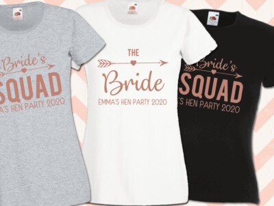 rose gold bridesmaid shirts