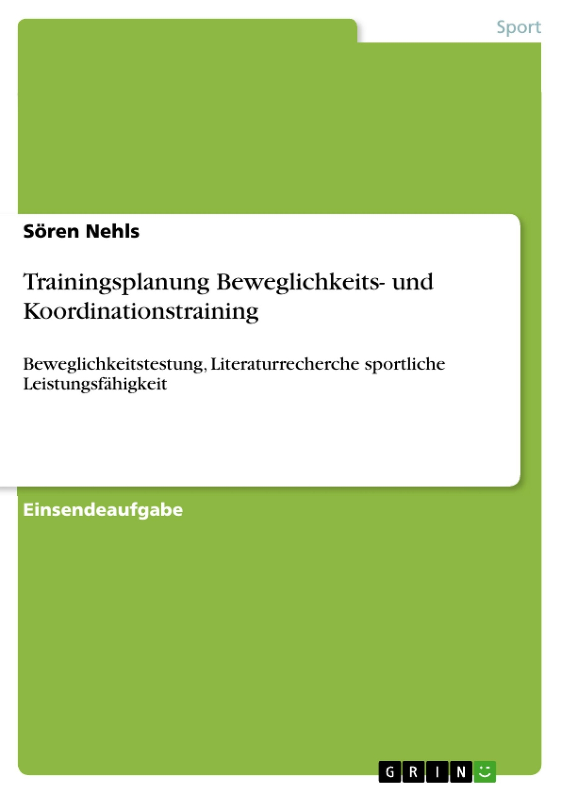 Trainingsplanung Beweglichkeits- Und Koordinationstraining | Buch |