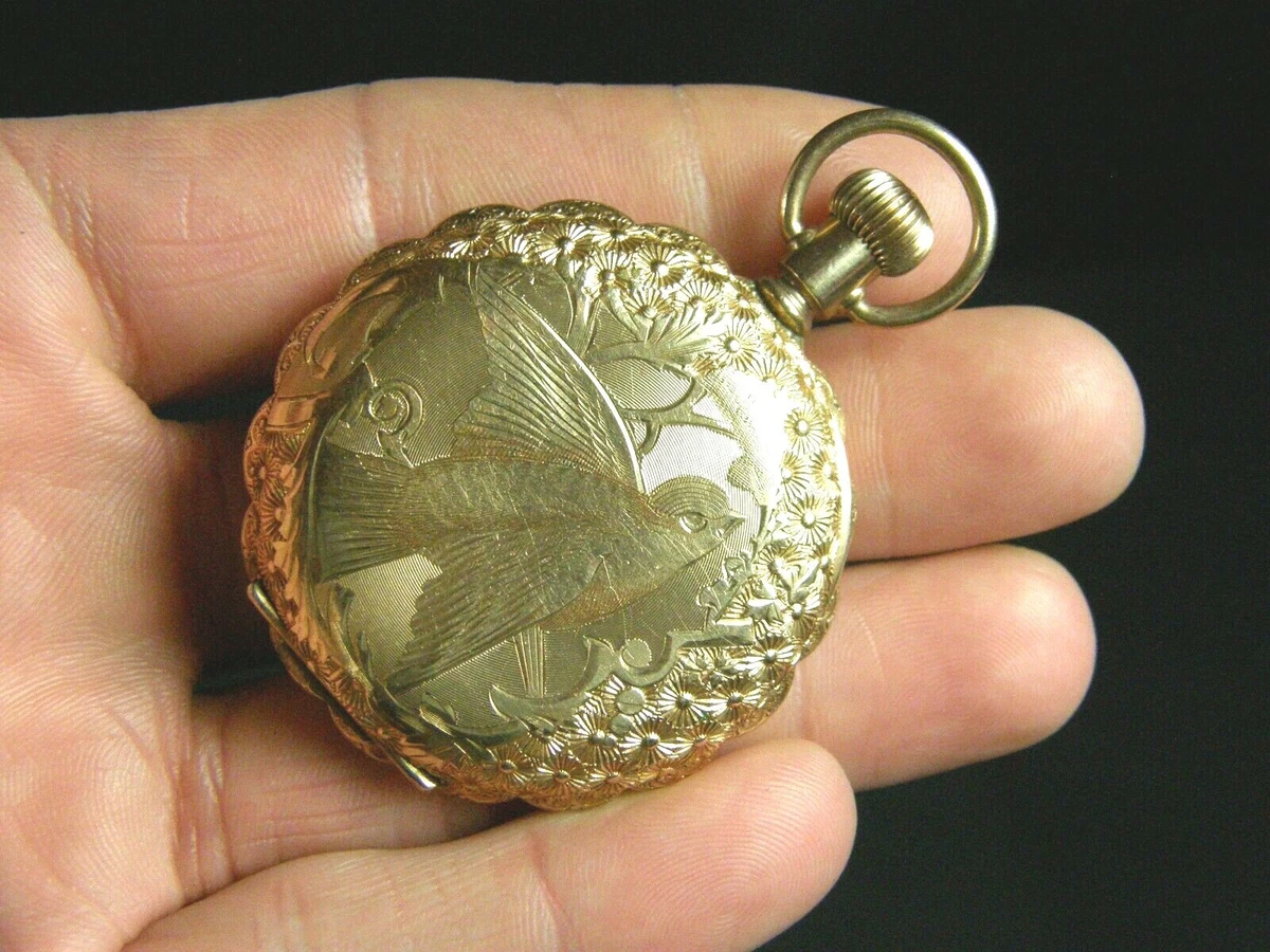 1895 Elgin Pocket Watch Grade 121 mod. 2 6s Gold Filled Sparrow