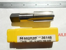 NEW MORSE USA 1/2"-14 NPTF 4 FLUTE HIGH SPEED STEEL TAPER PIPE TAP EDP# 36146