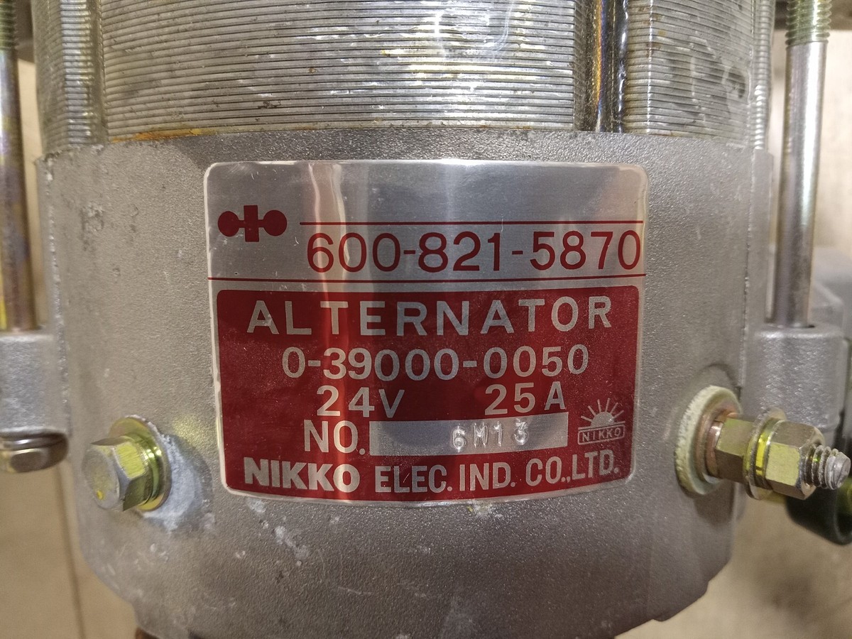 Nikko alternator 0-39000-0050 24V 25A Komatsu 600-821-5870 | eBay