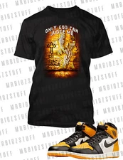 2 Pac Only God Can Judge Me Graphic Sneaker Tee Shirt To Complement J1 OG