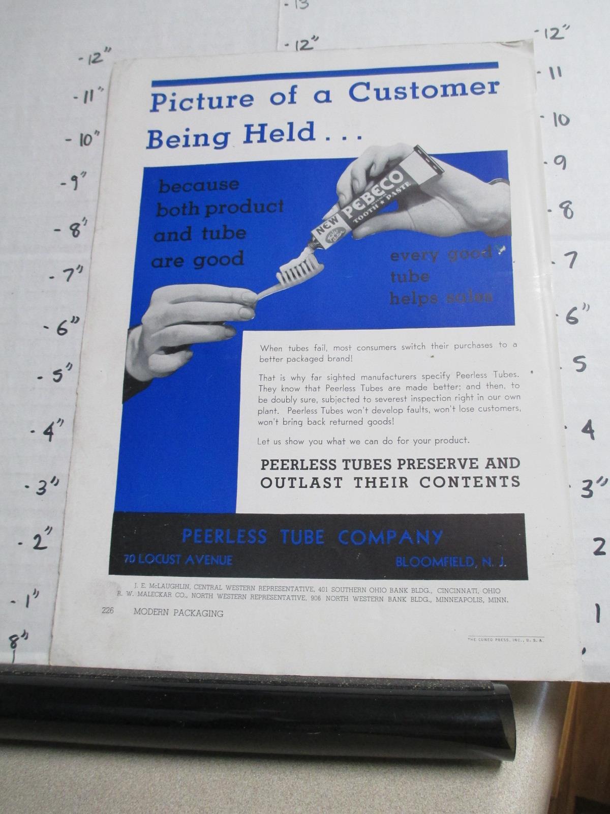 magazine ad 1936 PEERLESS Tube Bloomfield NJ Pebeco toothpaste toothbrush dental eBay