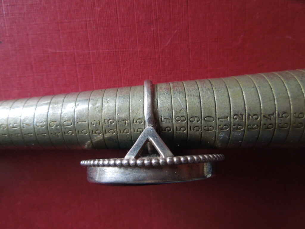 J4063  VTG SOLID SILVER HANDCRAFTED  LARGE  SIZE … - image 3