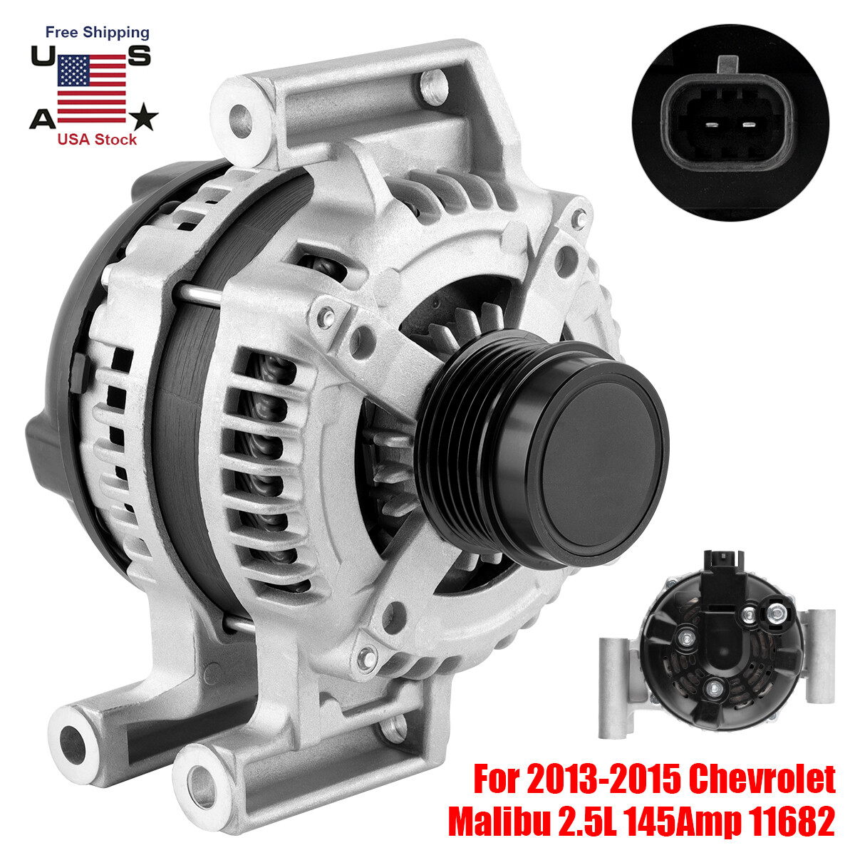 Alternator fits Chevrolet Malibu 2.5L 2013-2015 2.0L 2016-2019 104210-1962 11682