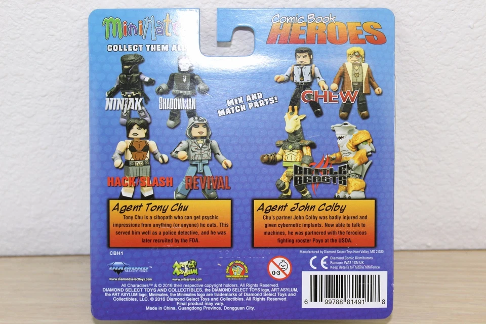 Comic Heroes Minimates Chew Agent Tony Chu y John Colby Paquete de 2 Set NUEVO 2016 Foto 3 de 3