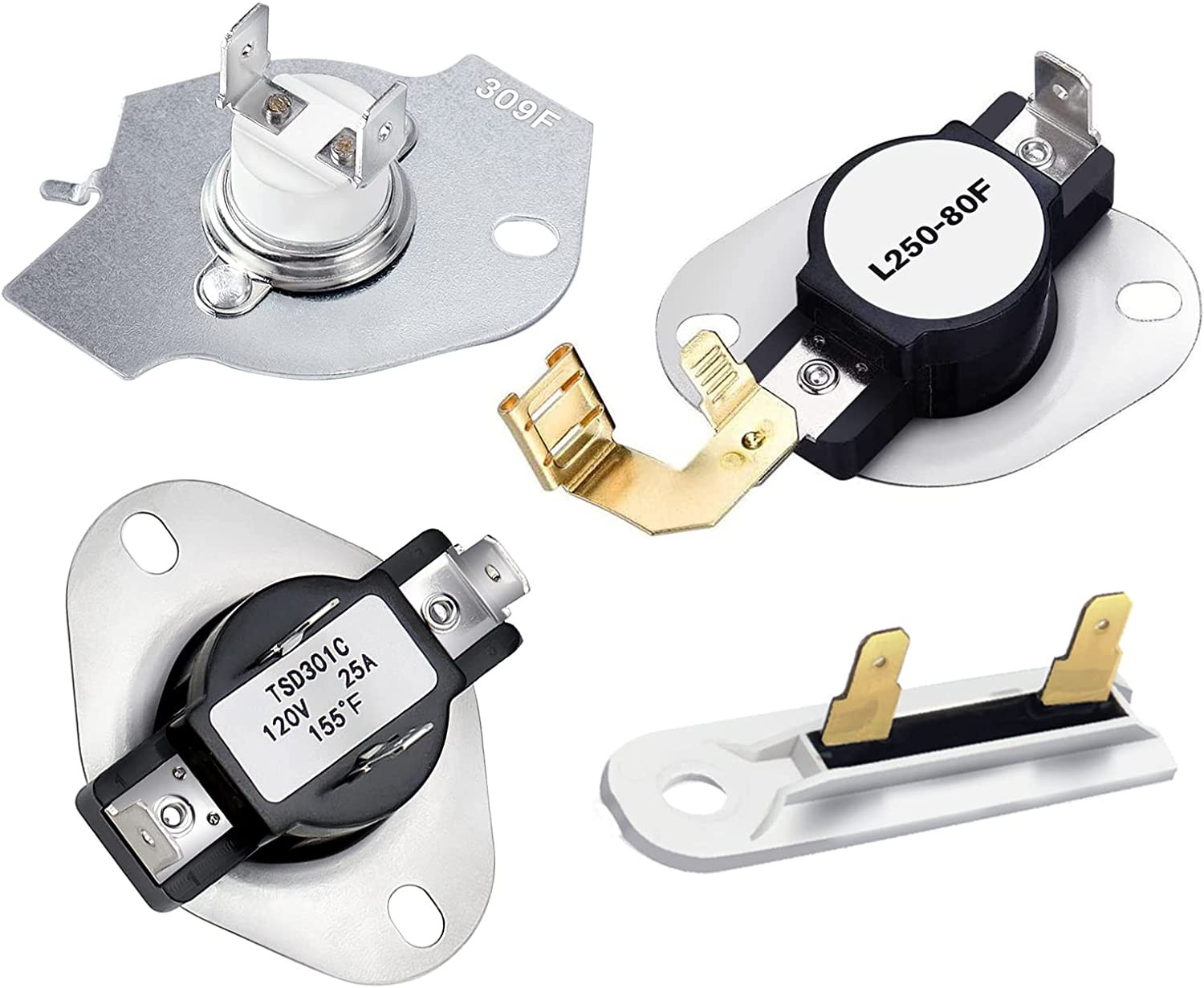 Dryer Repair Kit for Whirlpool Kenmore, Thermostat Fuse Switch Upgrade 2024