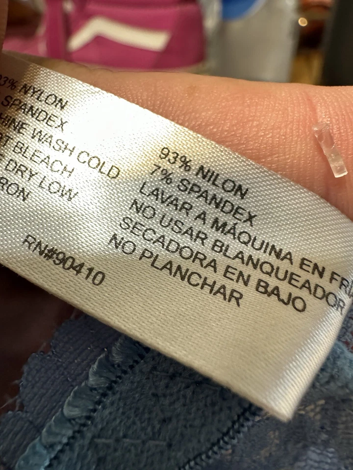 delta burke panties 2x Blue 93% Nylon Size 9 Waist 34-38” - Image 4 of 4