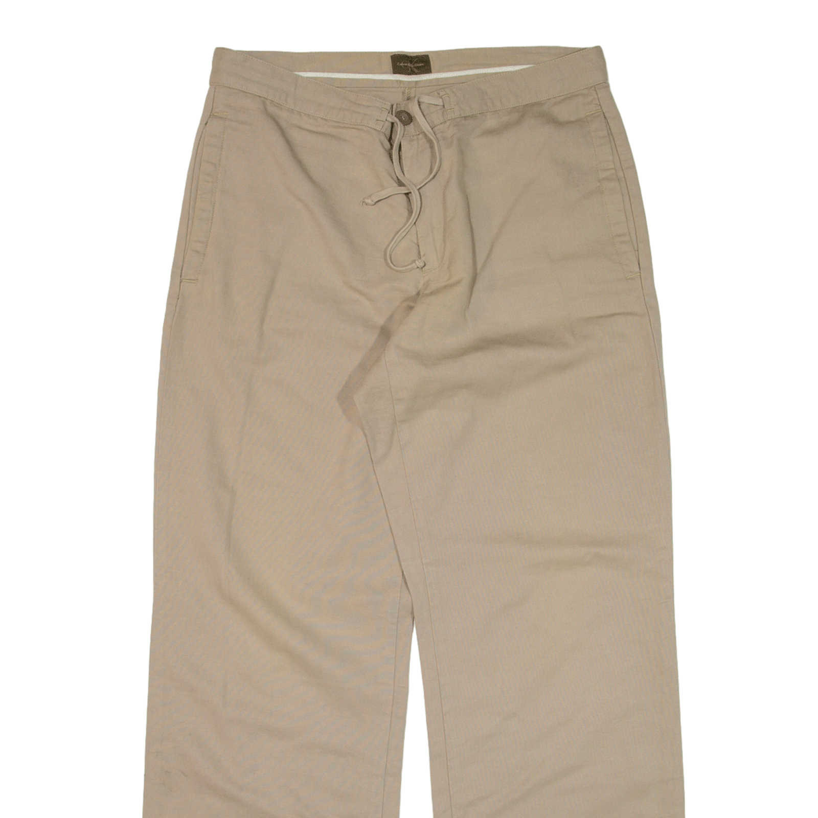 CALVIN KLEIN Khakis Trousers Beige Relaxed WideLeg Womens W36 L34 eBay