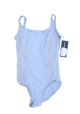 Wear Moi Evidence Ballet Dance Leotard Light Grey Tank Style V-Back Womens M