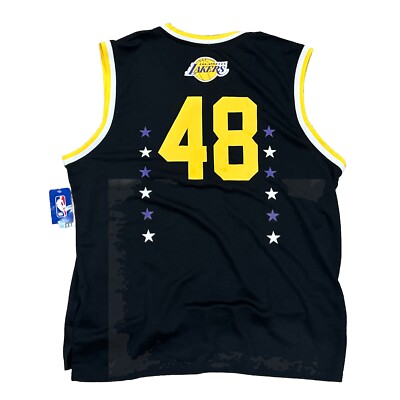 NBA / LAKERS/48/スポーツウェアー/XL/YLW UNK NBA Lakers Sleeveless Jersey Tank Top size XXL Number 48 Black