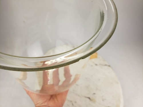 Espositore vetro soffiato a mano vintage 10" x 10" cupola campana barattolo cloche custodia farmacia - Foto 10 di 11