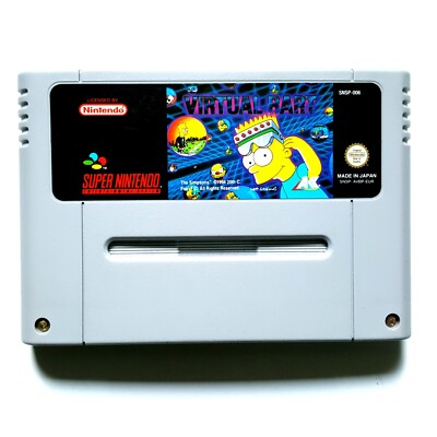 SNES Virtual Bart Super Nintendo PAL Spiel Modul