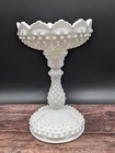 Fenton Hobnail Milk Glass 2pc Candle Holder Centerpiece Petite Epergne