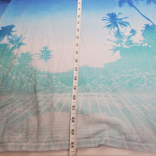 T-shirt uomo Hollister blu palma hawaiana surf taglia Xl - Foto 4 di 7