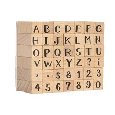DIYOOHOMY Letter Stamps for Clay, Wooden Number Alphabet Rubber Stamps for Po...