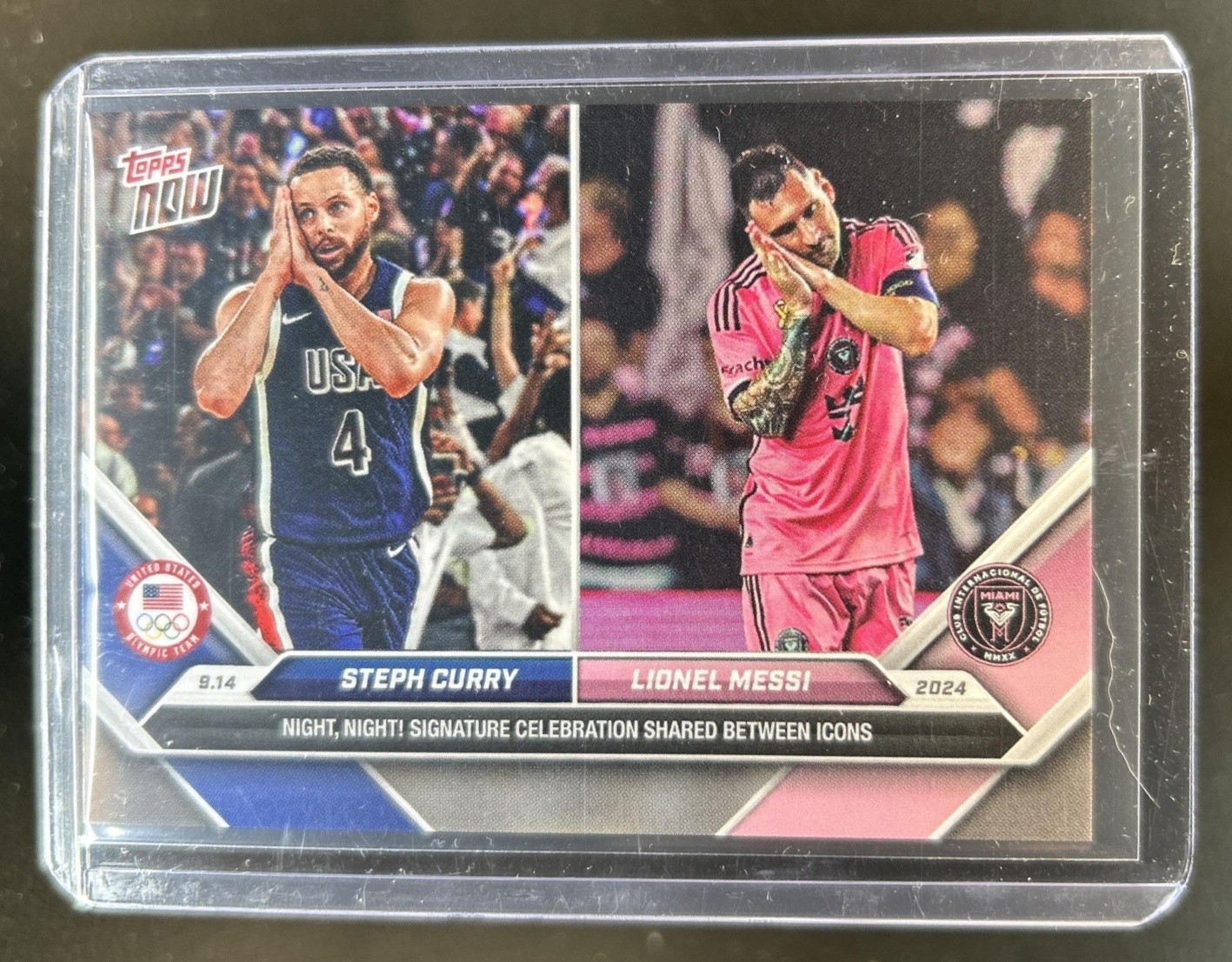 2024 Topps Now MLS Steph Curry Lionel Messi #128 USA