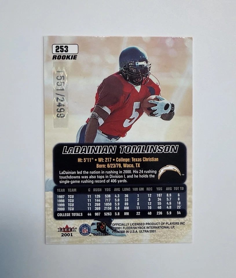 Lote de 4 tarjetas de fútbol americano Emmitt Smith Tomlinson Curtis Martin McGahee Jersey Salón de la fama automático Foto 4 de 4