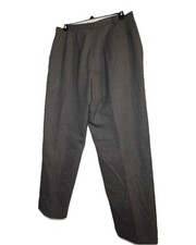 Vintage Evan-Picone Women  s Trousers Sz 18 Gray Wool Blend Lined Pleated Front