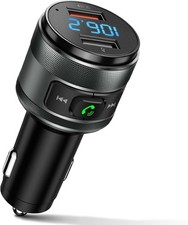 Bluetooth 6.0 FM Transmitter with QC 3.0 Charger  Dual USB for Hands-Free Calls