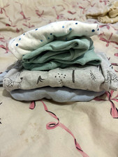 Newborn Unisex Baby One-Piece Babygrow Bundle Multicoloured Blue Grey White