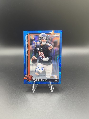 Caleb Williams Auto 2025 Topps Chrome Blue Refractor #/150 Chicago Bears #BA-CW