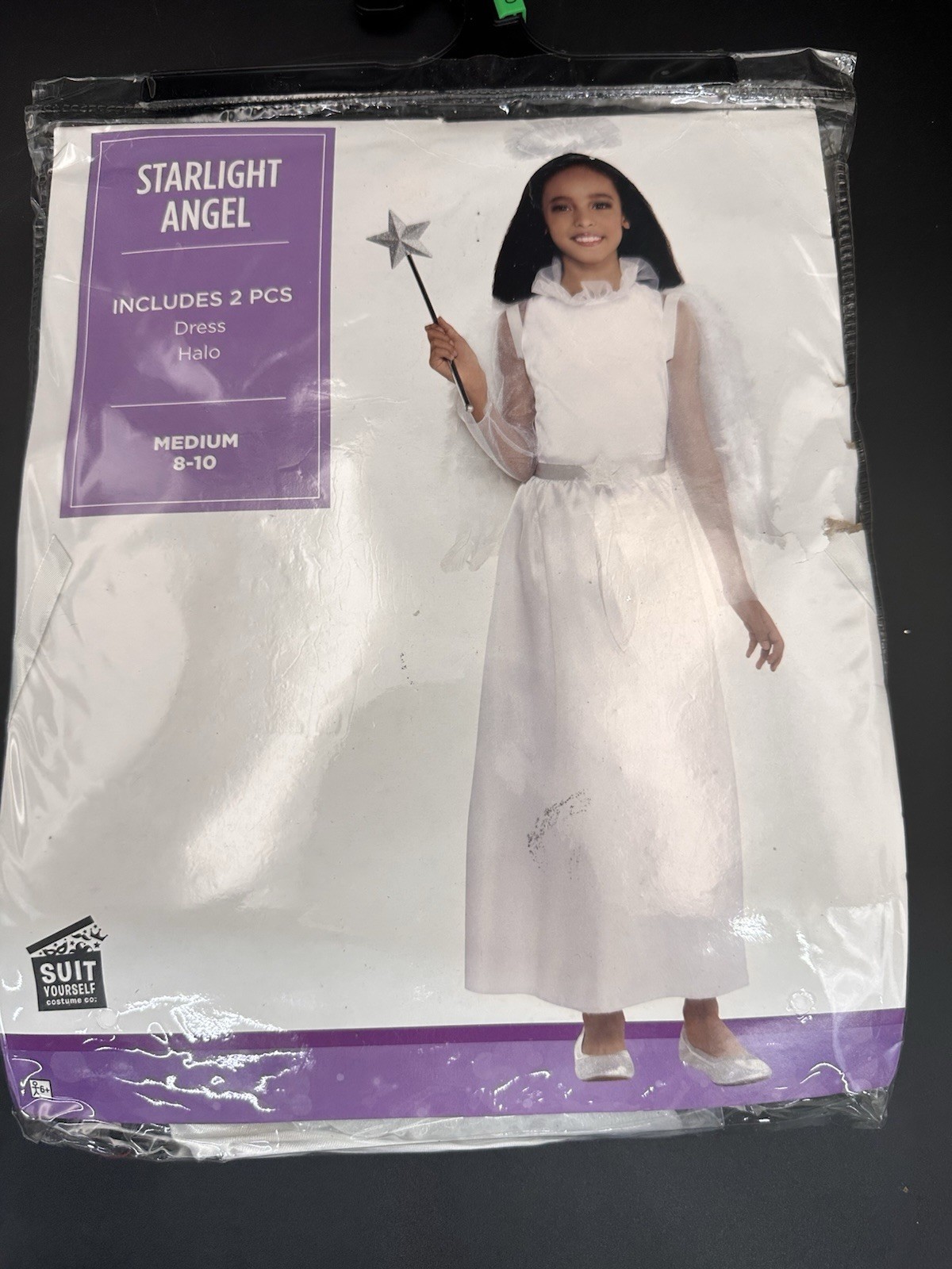 Disfraz de ángel Amscan Starlight (talla infantil mediana 8-10) nuevo en paquete