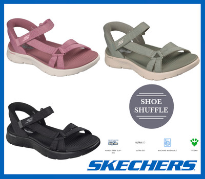 Skechers Slipper GO WALK Flex Sandale Illuminate vegan leicht verstellbar