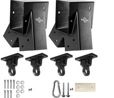 Heavy Duty Swing Sets Brackets Including 2 Black AFrame Swing Set Brackets