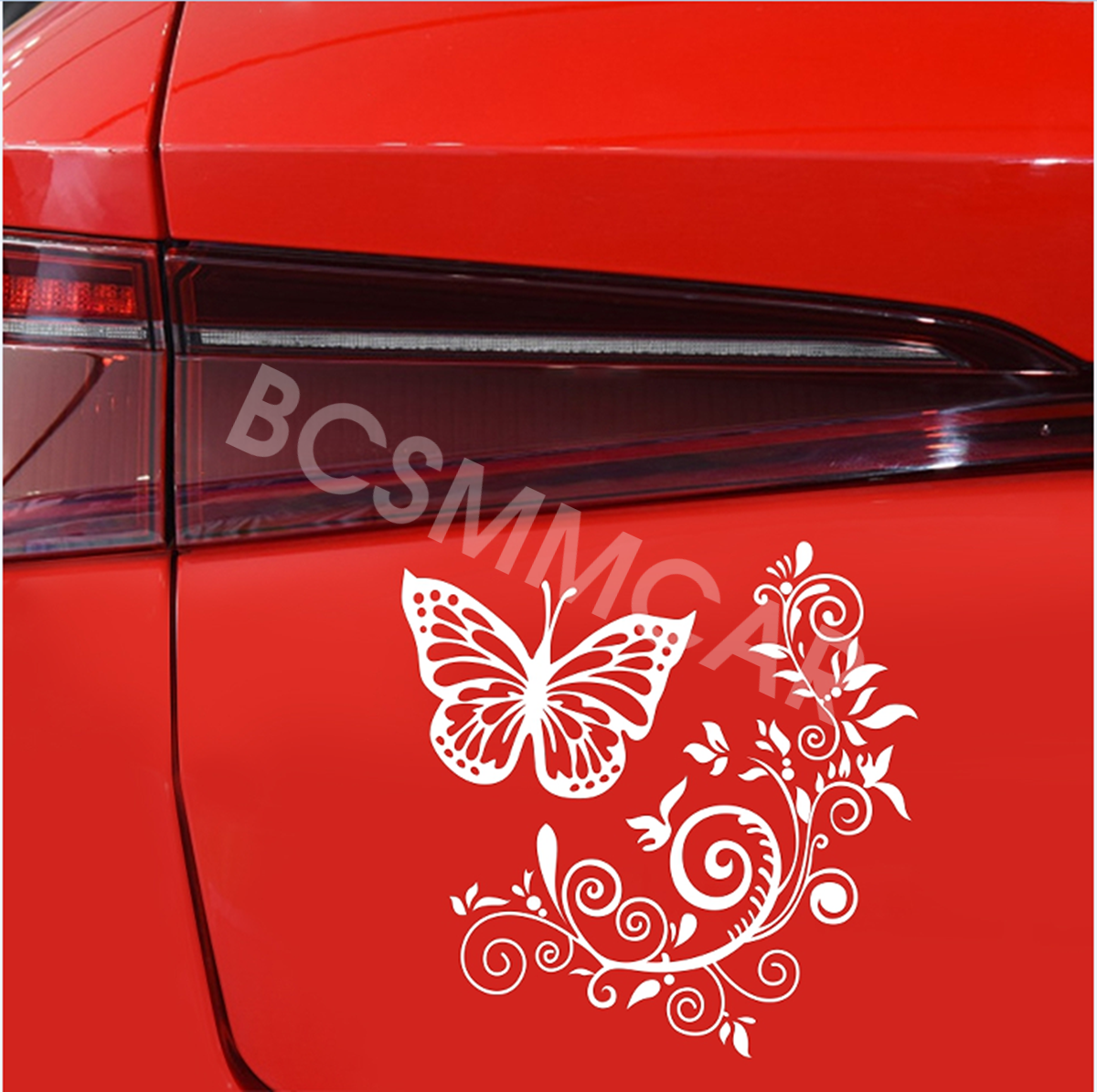 Vehicle Butterfly Flower Funny Sticker Car Body Side Door Vinyl Decal Decoration