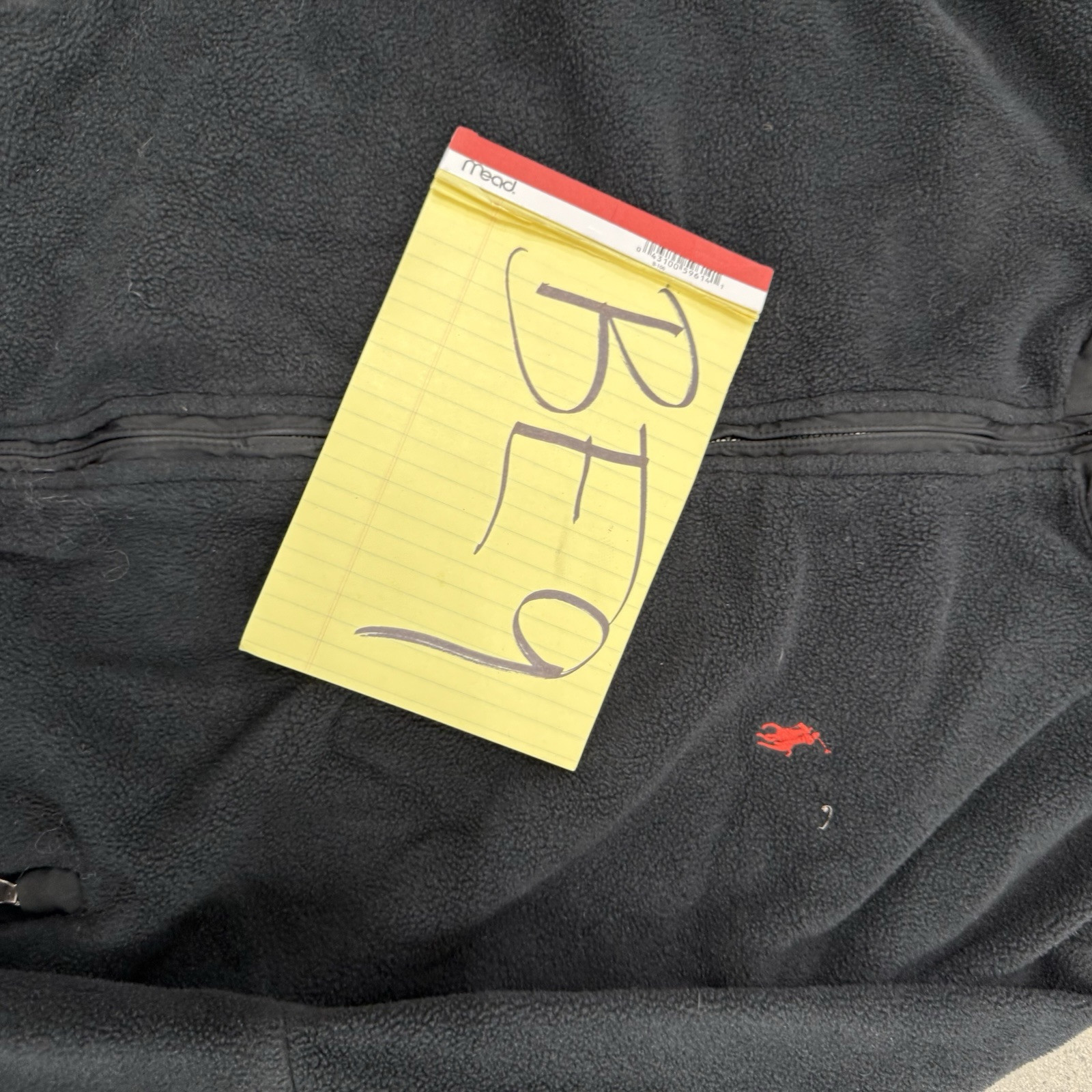 Polo Ralph Lauren Uomo Giacca XLT Nero Rosso Pony Pile Cappuccio Imballabile