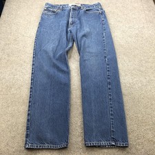 Levis 505 Jeans Mens 36x32 Blue Medium Wash Straight Leg Regular Fit Denim Pants
