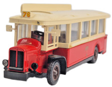 Solido 4401 Scale 1/50 Renault TN6C 1934 Bus Lyonnais Red Cream Route 78 Unboxed