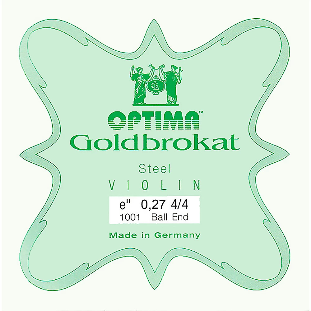 Струна для скрипки Optima Goldbrokat Steel E размер 44 нержавеющая сталь шариковый наконечник 27 мм 2190₽