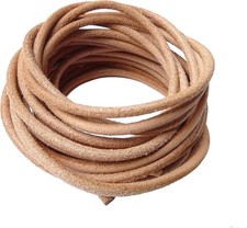 Round Genuine Leather Shoelaces Brown 63