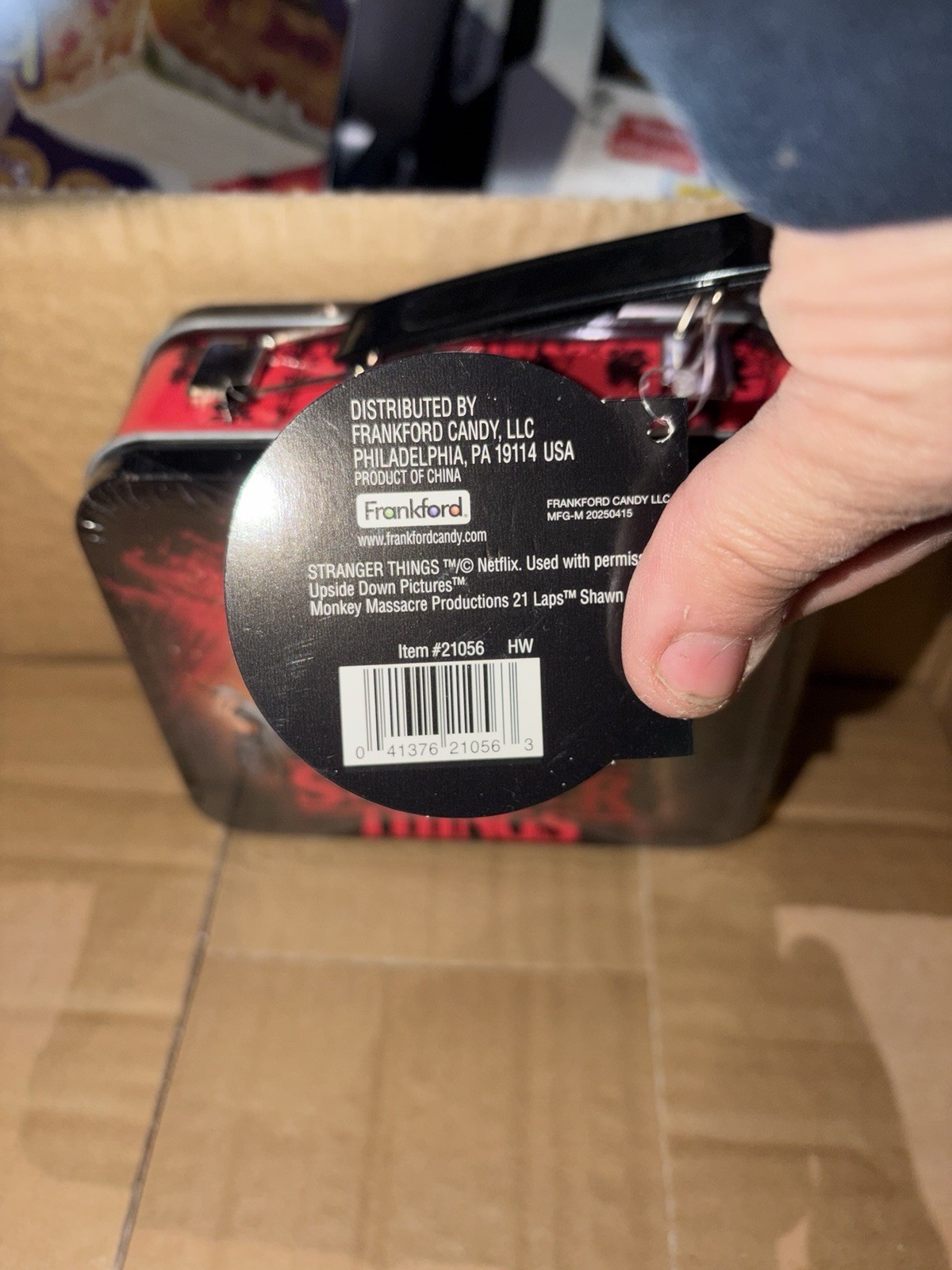 Stranger Things Metal Lunchbox Collectible Lunch Box Item #21056 Metal
