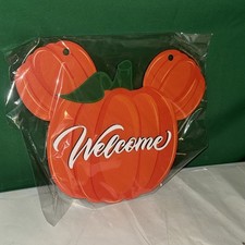 Fall Decor Pumpkin Welcome Sign Door Hanger Wooden Pumpkin