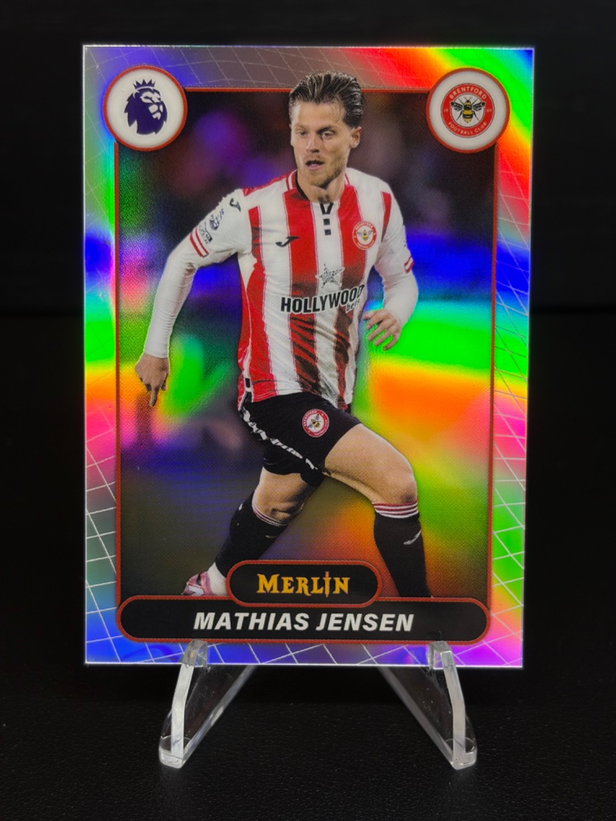 Mathias Jensen 2025-26 Merlin Premier League Refractor #31 Brentford