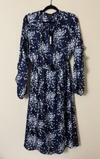 BCBG MAXAZRIA Pacific Blue Floral Dress New With Tags MSRP 298 Size M