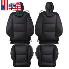 Replacement Leather Seat Cover Fits 2010-2015 Chevy Camaro Front Black